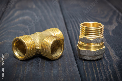 Two brass fittings is often used to connect for water or gas installations