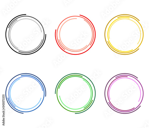 Circle pattern with different colours.