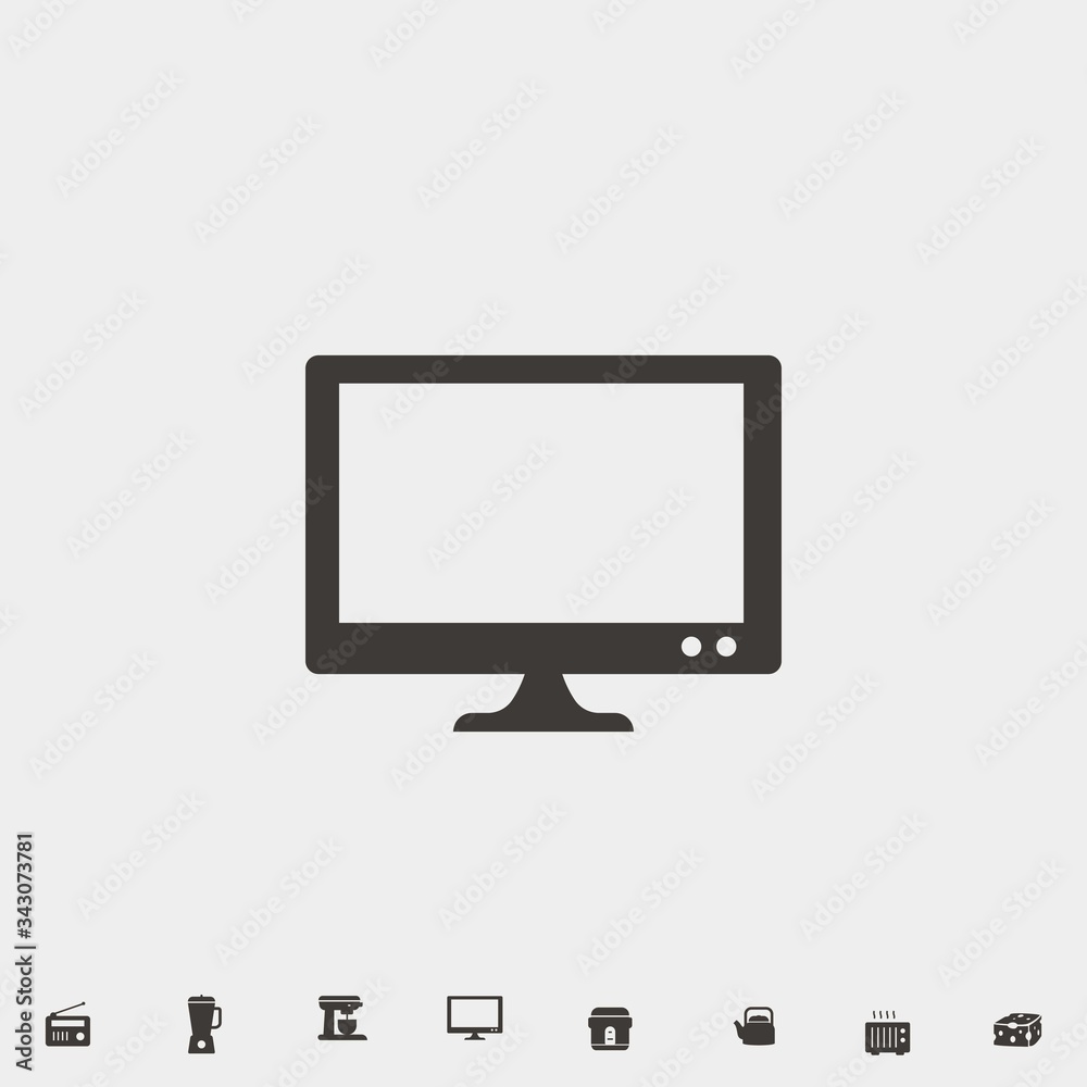 tv monitor icon vector illustration and symbol for website and graphic design tv monitor icon vector illustration and symbol for website and graphic design