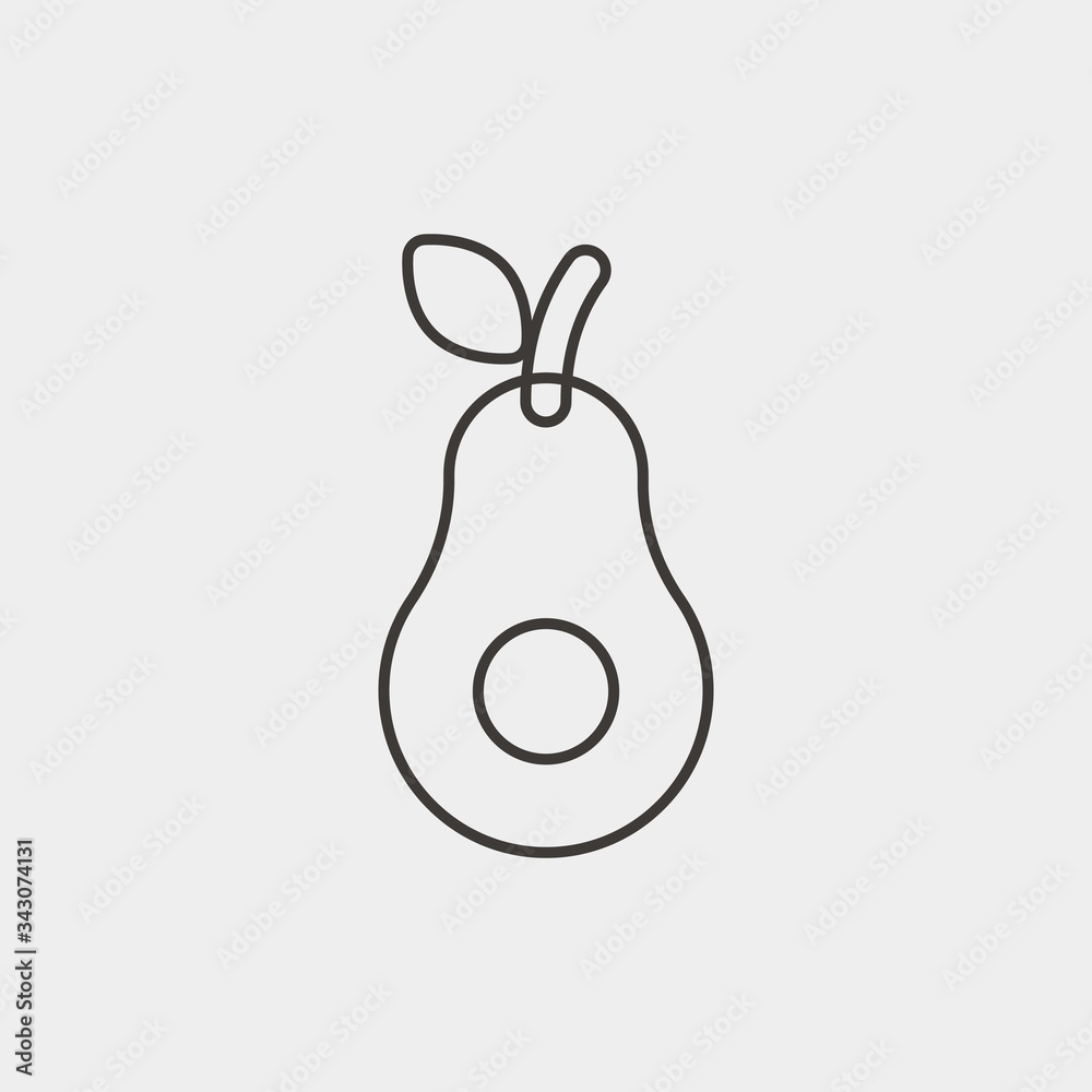 avocado icon vector illustration and symbol for website and graphic design avocado icon vector illustration and symbol for website and graphic design