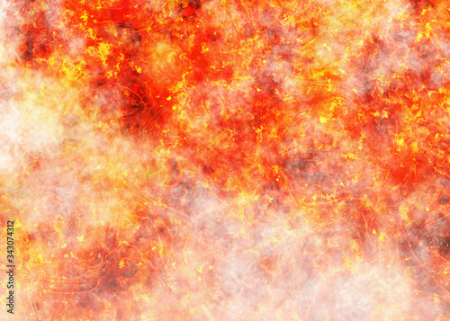 hot red fire background with smoke © Mikhail Ulyannikov