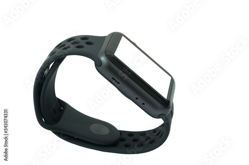 side view smart watch isolated on a white background