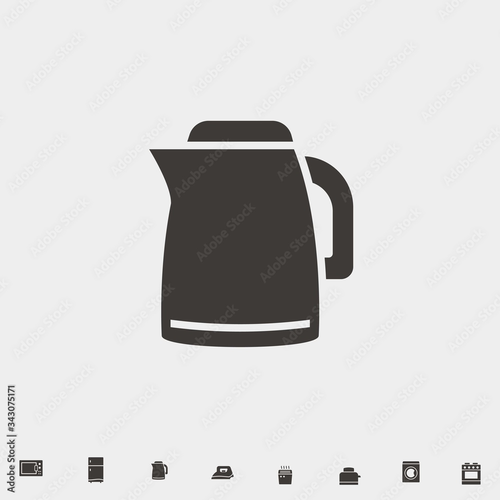 Obraz premium kettle icon vector illustration and symbol for website and graphic design