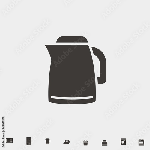 kettle icon vector illustration and symbol for website and graphic design