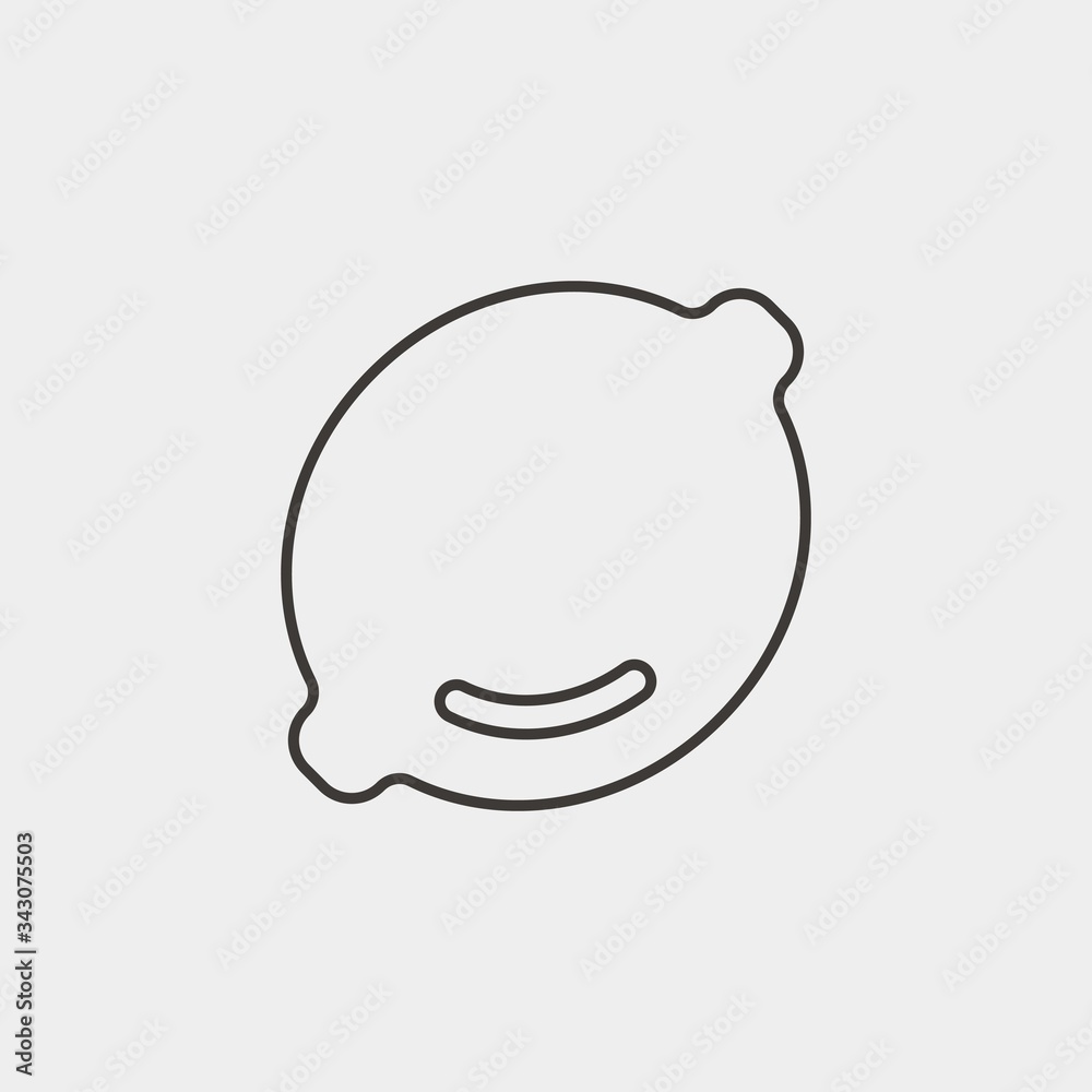 Obraz premium lemon icon vector illustration and symbol for website and graphic design