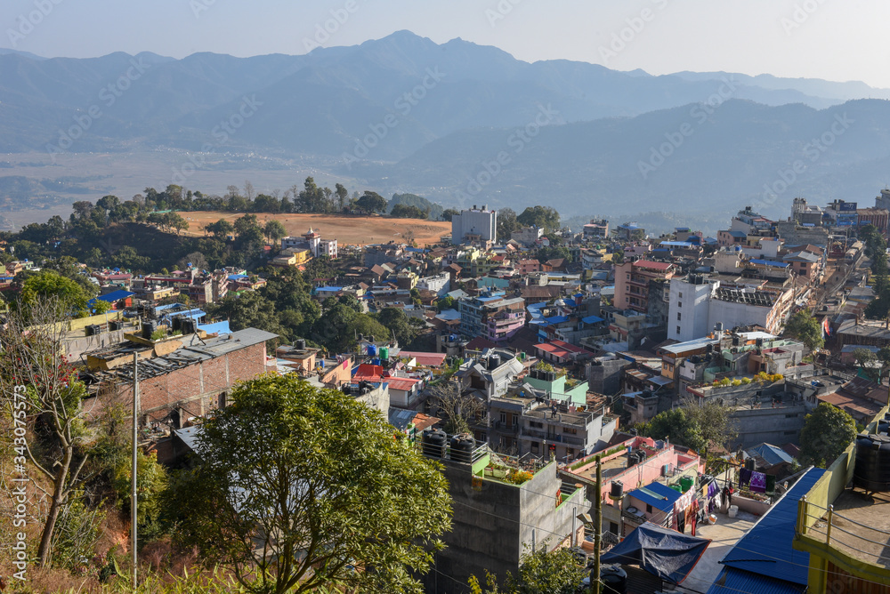 View at the town of Tansen in Nepal