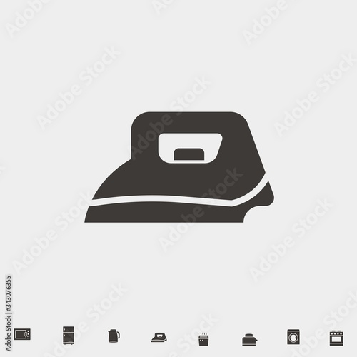 pressing iron icon vector illustration and symbol for website and graphic design