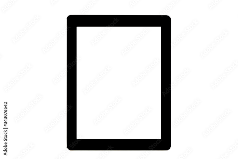 Black tablet isolate on white background Black tablet isolate on white background