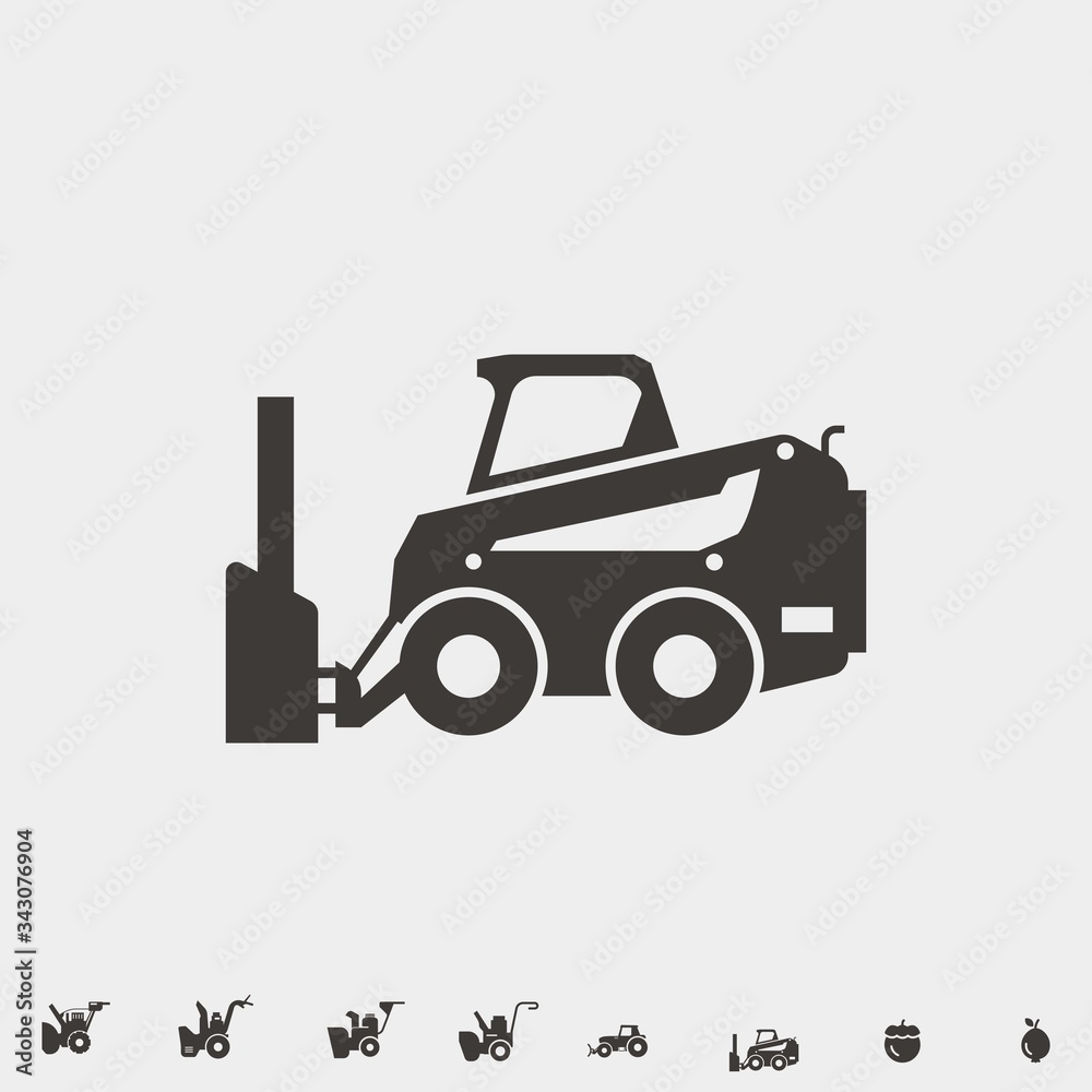 snow blow truck icon vector illustration and symbol for website and graphic design