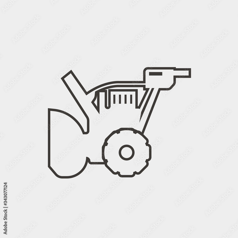 snow blow truck icon vector illustration and symbol for website and graphic design