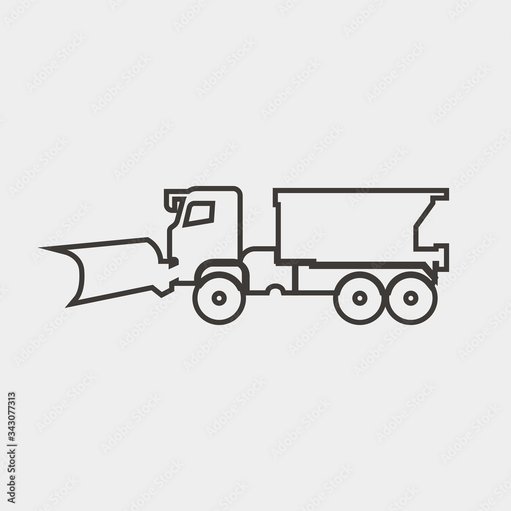 snow blower icon vector illustration and symbol for website and graphic design