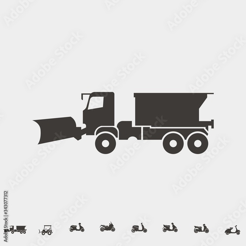 snow blower icon vector illustration and symbol for website and graphic design