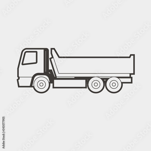truck icon vector illustration and symbol for website and graphic design