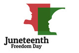 Juneteenth, Freedom Day. June 19. Holiday concept. Template for background, banner, card, poster with text inscription. Vector EPS10 illustration. .