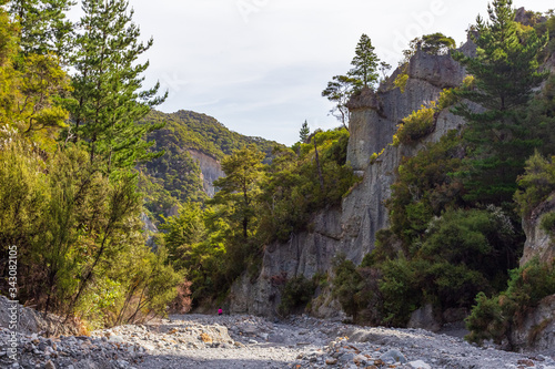Beauty of nature. Сliffs of Putangirua Pinnacles. New Zealand