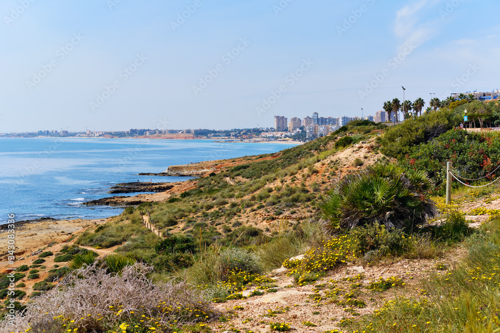 Obraz premium Dehesa de Campoamor,view from Cabo Roig beach. Spain