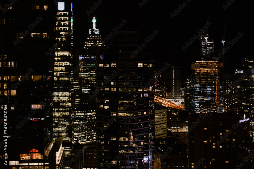Toronto & ses building pendant la nuit Toronto & ses building pendant la nuit