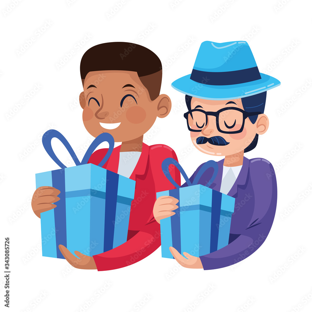 interracial young fathers with gifts characters interracial young fathers with gifts characters