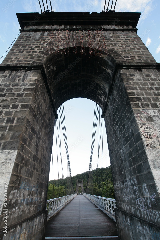 Naklejka premium L'ile de La Réunion dans l'océan Indien, France.