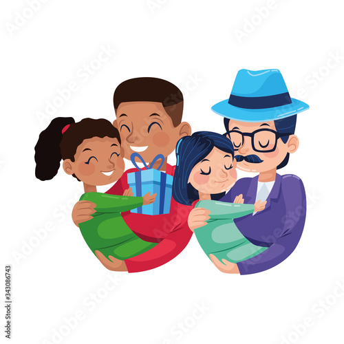 interracial fathers with little daughters characters