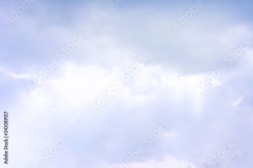 Natural sky. White gentle clouds. Wallpaper pastel colors, texture
