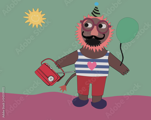 children s illustration with happy little guy