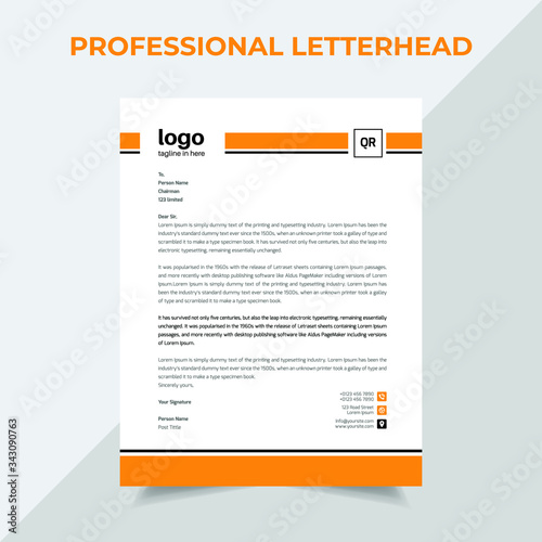 Creative letterhead design template