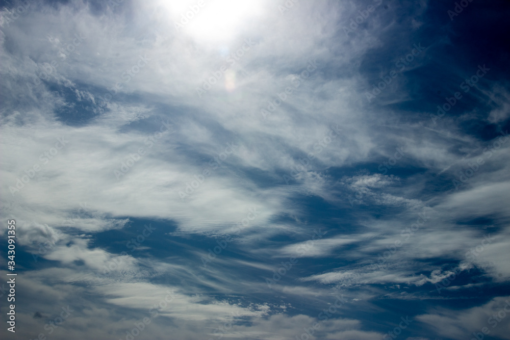 Plerin, Brittany, France - September 21 2019: Cloudy Sky in the coast of Plerin Plerin, Brittany, France - September 21 2019: Cloudy Sky in the coast of Plerin
