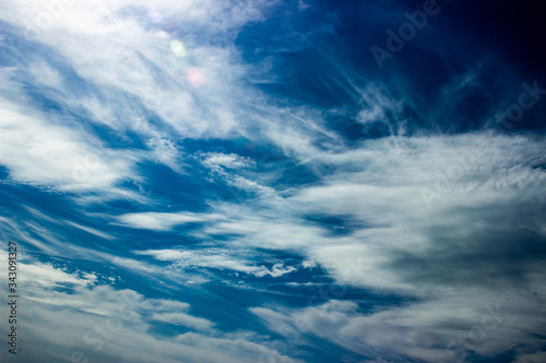 Plerin, Brittany, France - September 21 2019: Cloudy Sky in the coast of Plerin