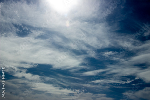 Plerin, Brittany, France - September 21 2019: Cloudy Sky in the coast of Plerin