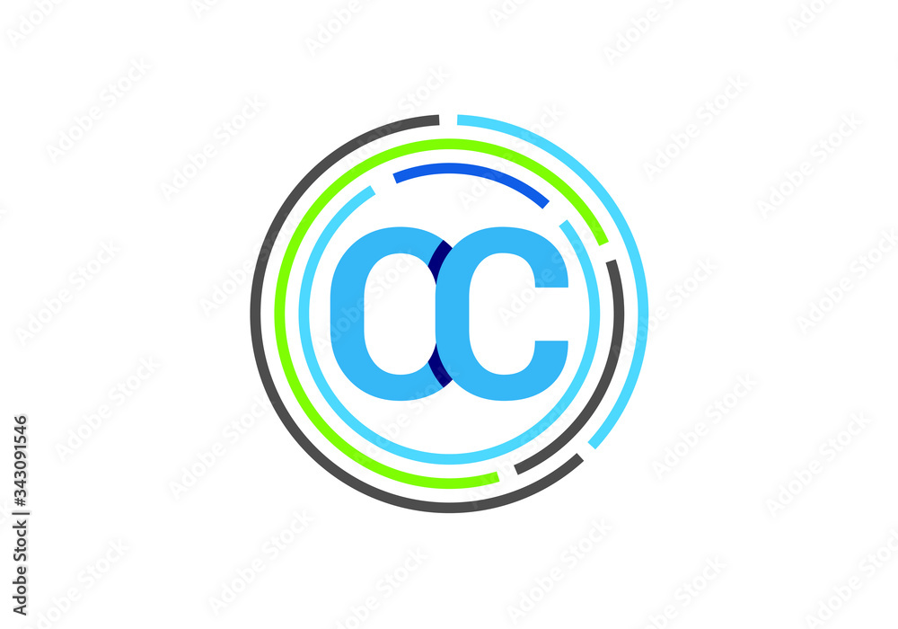 Initial Monogram Letter O C Logo Design Vector Template. OC Letter Logo Design