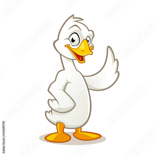 goose cute cartoon character vector
