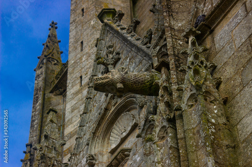 Quelven, Brittany, France - September 4 2019: Chapelle Notre-Dame-de-Quelven