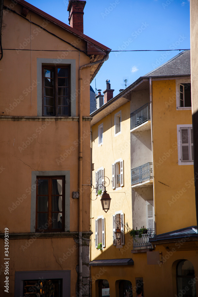 Architecture from old city Chambery, Region Savoy, France