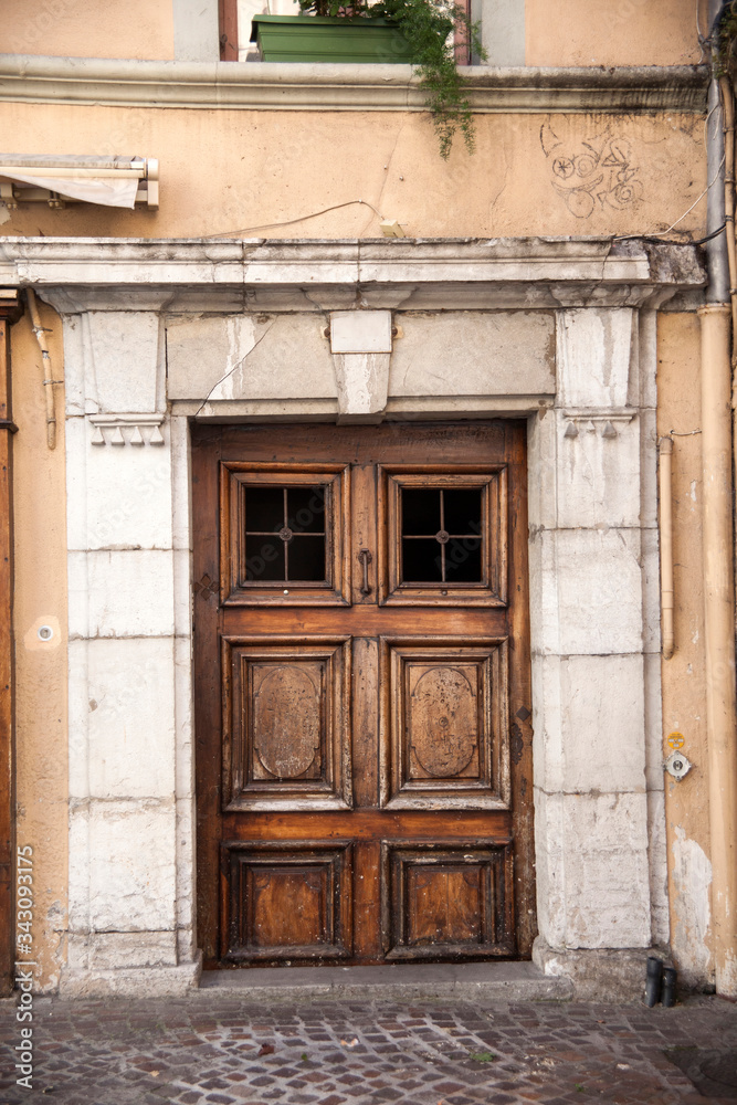 Architecture from old city Chambery, Region Savoy, France