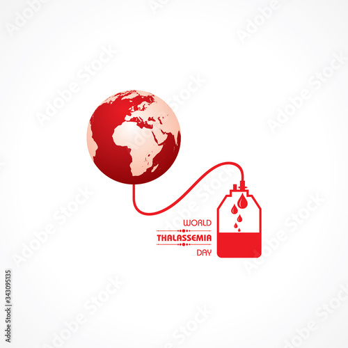 Vector illustration on the theme of world Thalassemia day observed on May 8th every year. Thalassemias are inherited blood disorders characterized by decreased hemoglobin production