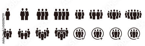 people and population icon set,vector and illustration