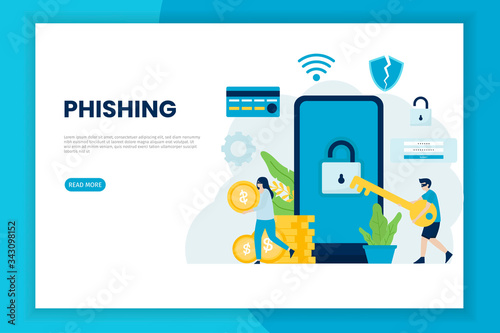 stealing information digital hacking concept.  This design can be used for websites, landing pages, UI, mobile applications, posters, banners
