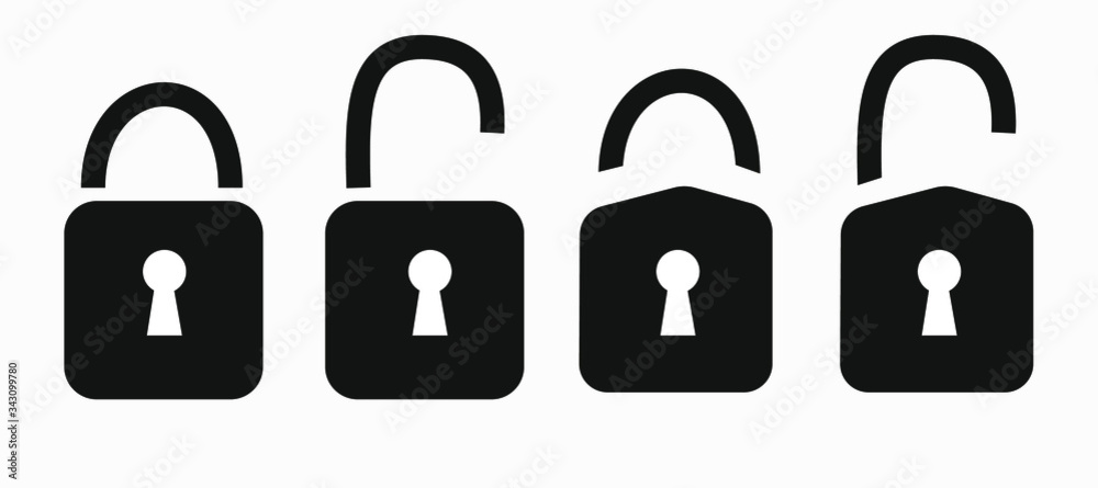 Lock icon set. Padlock icons set. Vector illustration Lock icon set. Padlock icons set. Vector illustration