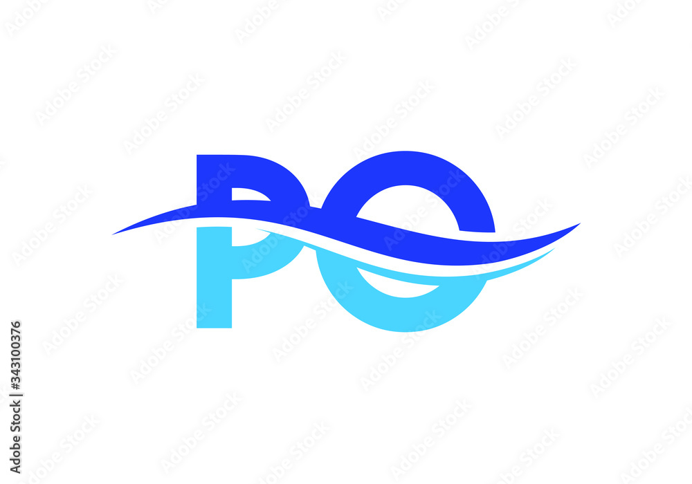 Initial Monogram Letter P O Logo Design Vector Template. PO Letter Logo Design Initial Monogram Letter P O Logo Design Vector Template. PO Letter Logo Design