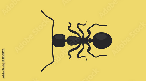 Vector Isolated Illustration of an Ant