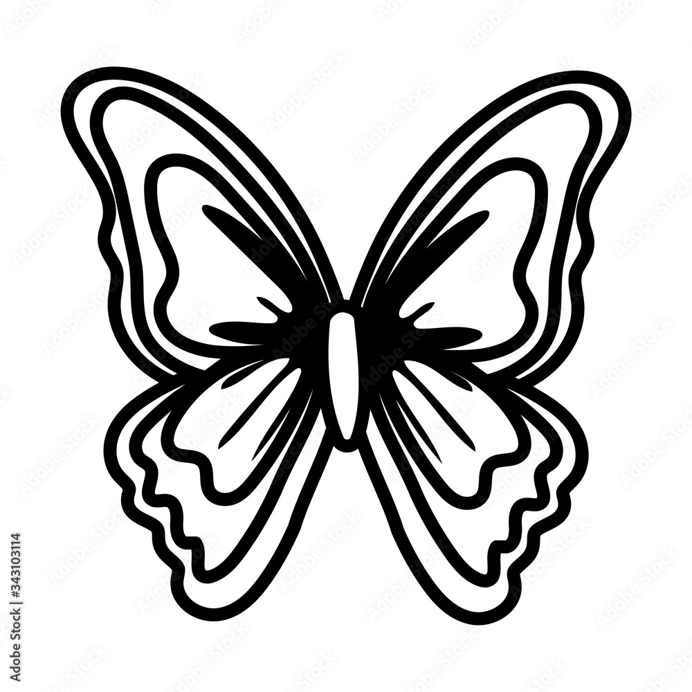 beautiful butterfly insect line style icon beautiful butterfly insect line style icon