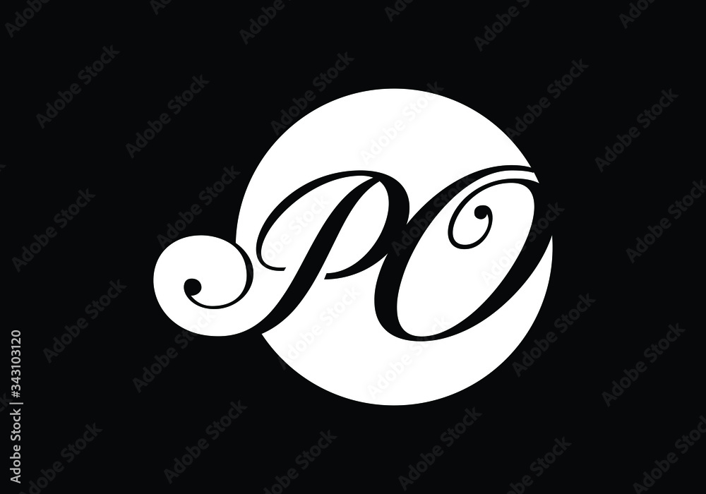 Initial Monogram Letter P O Logo Design Vector Template. PO Letter Logo Design Initial Monogram Letter P O Logo Design Vector Template. PO Letter Logo Design