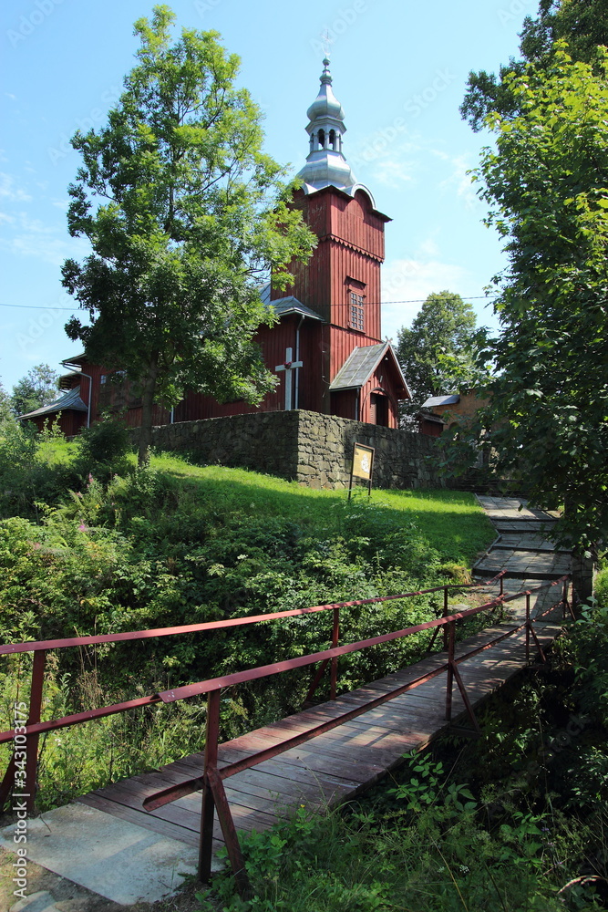 Fototapeta premium Wooden Orthodox church in Czyrna