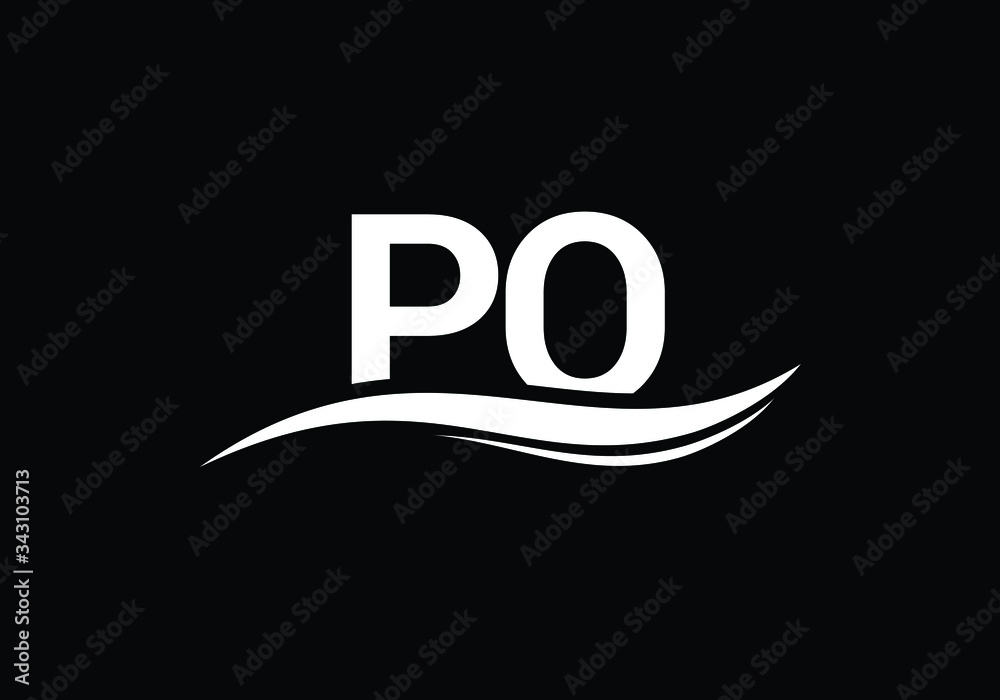 Initial Monogram Letter P O Logo Design Vector Template. PO Letter Logo Design Initial Monogram Letter P O Logo Design Vector Template. PO Letter Logo Design