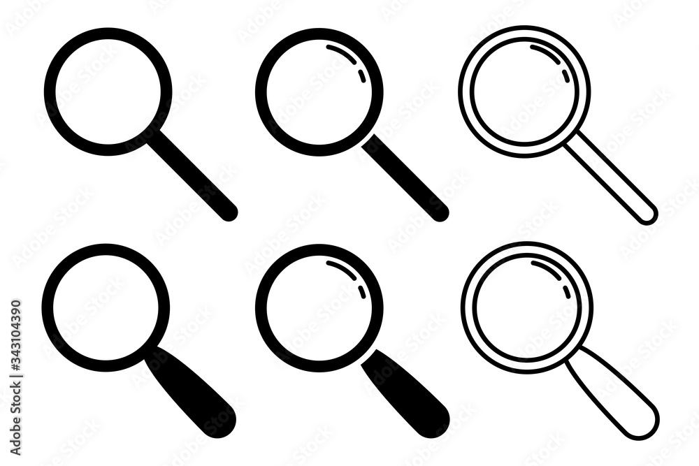 magnifying glass search icon simple isolated vector