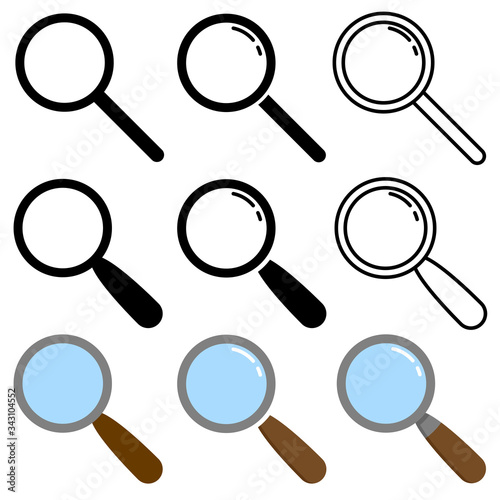 magnifying glass search icon simple isolated vector