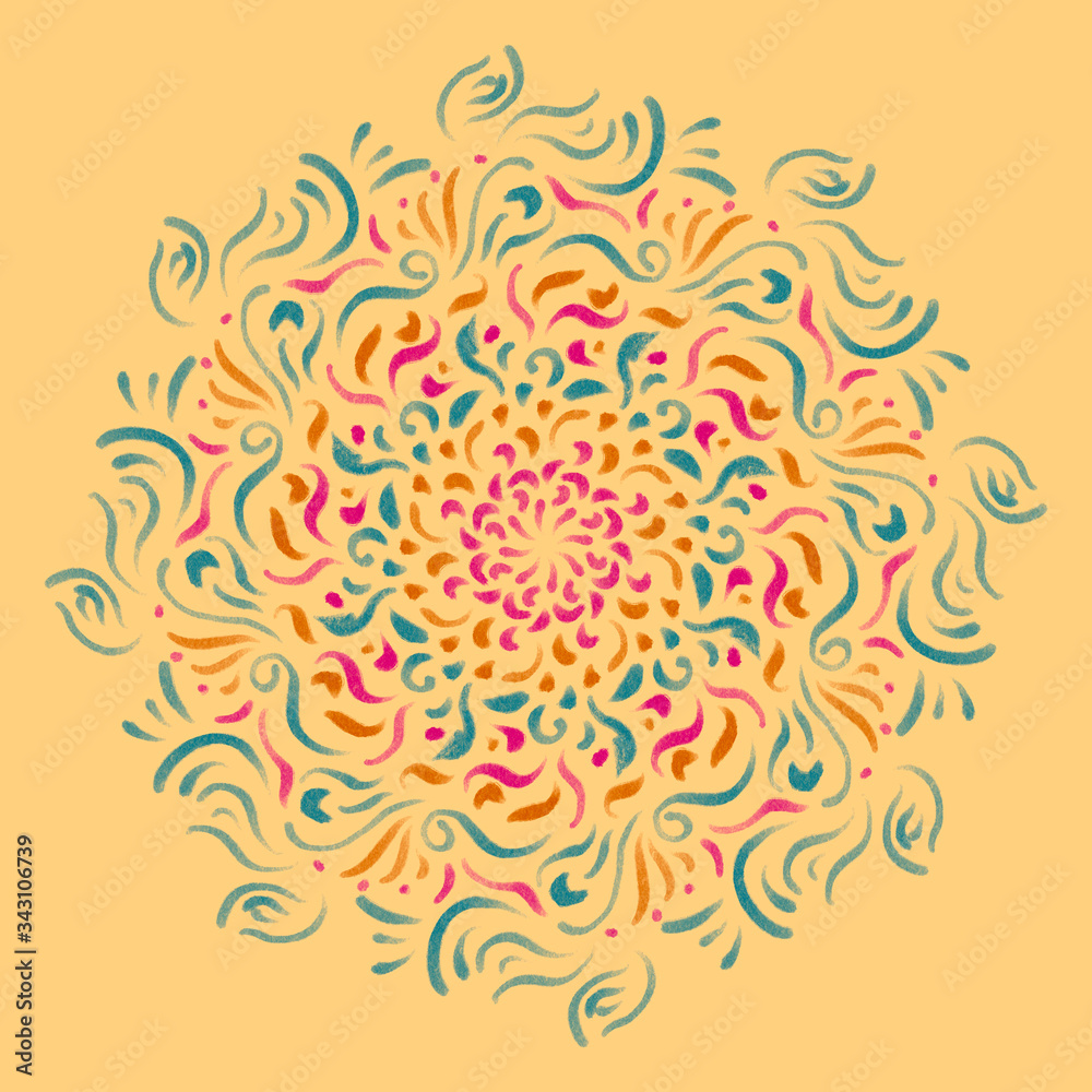 mandala orange blue red circle pattern ornament mandala orange blue red circle pattern ornament