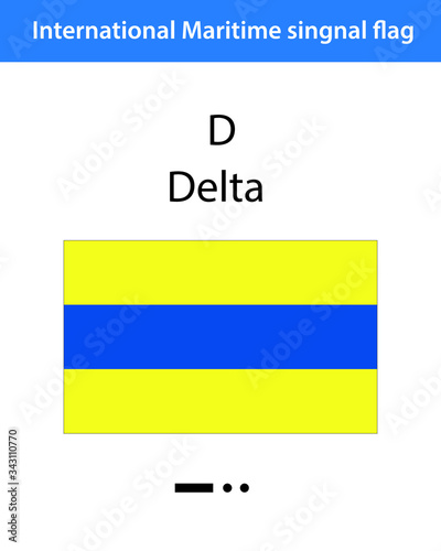 International maritime signal flags, vector illustration