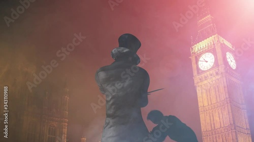 
Jack the Ripper in old London, 3d render
 photo